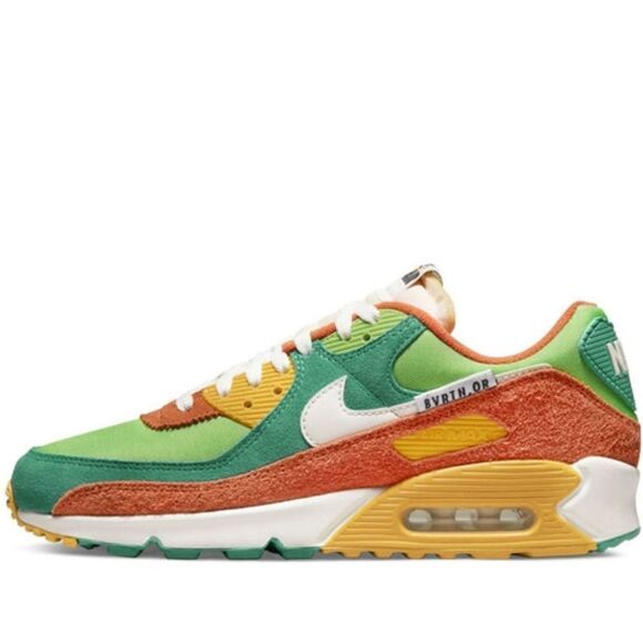 Nike Air Max 90 SE Running Club Roma Green Sail Orange Mens Shoe DC9336-300 - Picture 2 of 15